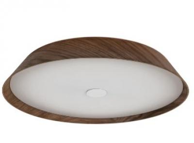 Noyer 510mm 40W Walnut Timber LED Oyster